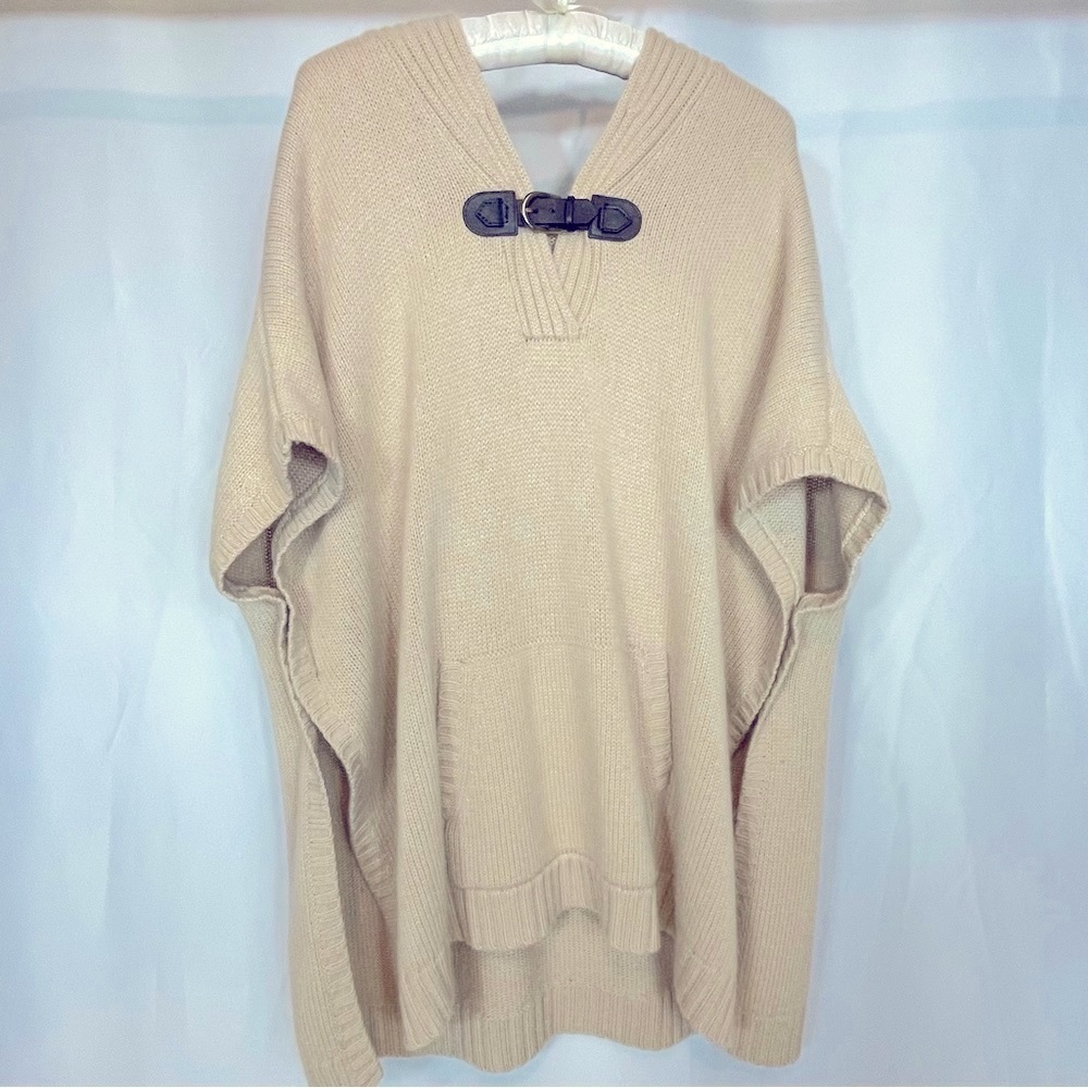 Autumn Cashmere sleeveless hooded sweater/cape